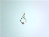 Pendente Ititoli Donna Sole Cuore Amore in Oro giallo Rubino 0.10 Ct GC2353#GLR - GC2353#GLR